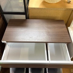 【ジャングル深井店】ゴミ箱ラック 茶 ブラウン 収納家具 キッチン家具 堺市 深井【FU958】の画像