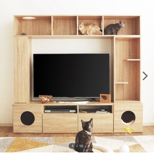 ロウヤ(LOWYA)のテレビ台キャットタワー収納 (neco) 伊勢原の収納家具