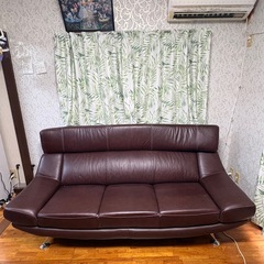 【本革】ソファ　３人掛けソファ
の画像