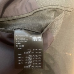 ユニクロ感動ジャケット　M ダークグレーの画像