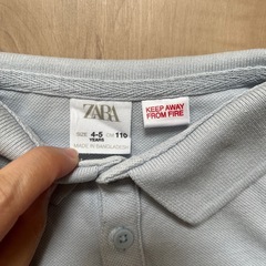 【美品】ZARAkids ポロシャツ水色110cmの画像
