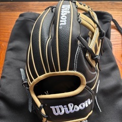 Wilson軟式内野用グラブ Wannabe Hero DUAL 27型 サイズ11.5 ブラックＳＳ×ブロンド の画像