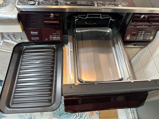 【美品】Rinnai ガスコンロ RTE65VARB-G ＋ 専用引き出し付き
