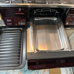 【美品】Rinnai ガスコンロ RTE65VARB-G ＋ 専用引き出し付きの画像