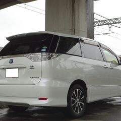車検満タン エスティマハイブリッド 後期 アエラス HDDナビ フルセグTV Bluetooth フリップダウンモニター バックモニター 両側パワスラ スマートキー クルコン HID ETCの画像