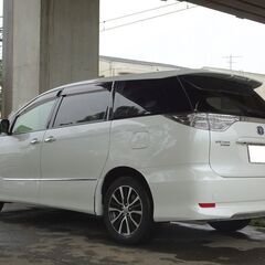 車検満タン エスティマハイブリッド 後期 アエラス HDDナビ フルセグTV Bluetooth フリップダウンモニター バックモニター 両側パワスラ スマートキー クルコン HID ETCの画像