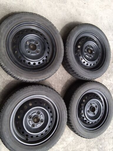 6000円！スズキアルト純正14インチスチールホイール トーヨーガリットギズ 155/65r14スタッドレスタイヤ