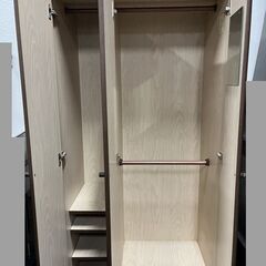 木製 ワードローブ 洋服タンス 箪笥 全国家具工業連合会 幅89cm×奥行57cm×高さ175cmの画像