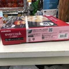 ジャングルジャングル貝塚店　ドウシシャ　evercook フライパン　赤　レッド　専用ハンドル　フライパン2点セット　着脱式　全熱源対応　新品　貝塚市　二色浜の画像
