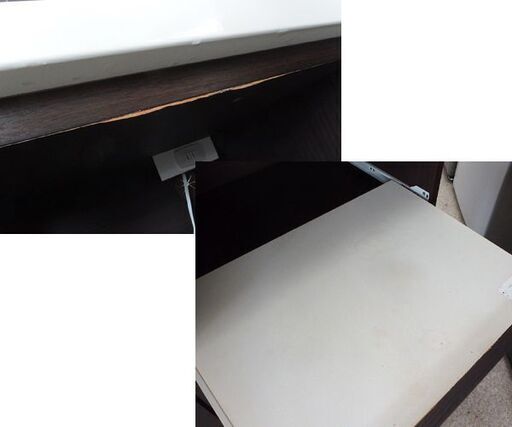 ニトリ レンジボード 幅105cm RIPE 105KBS キッチン収納 ダークブラウン 家電ボード ☆ 札幌市 北区 屯田 