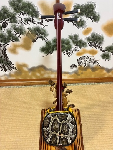 沖縄県の黒木 楽器の中古が安い！激安で譲ります・無料であげます 6月13日終了！沖縄三線！新品貴重！知念大工型！本張り【一枚張り】付属品付き！ ⑮