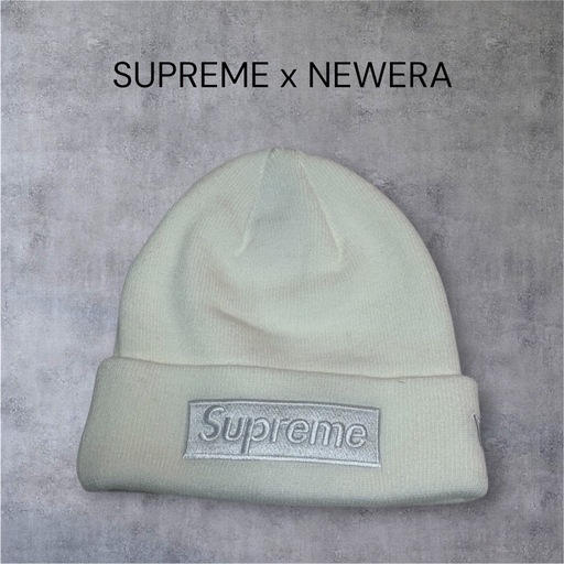 【未使用】SUPREME x NEWERA Box Logo Beanie