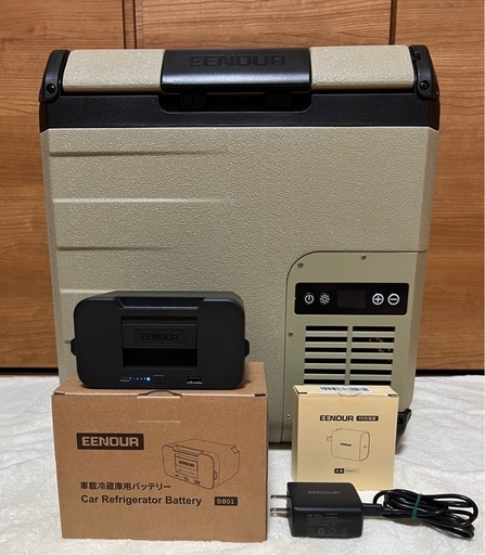 値下げ！　未使用 EENOUR D18 ポータブル冷蔵庫 専用バッテリー付 急速充電器付