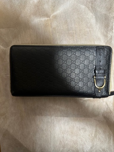 GUCCI グッチ 長財布 マイクログッチシマ ブラック
