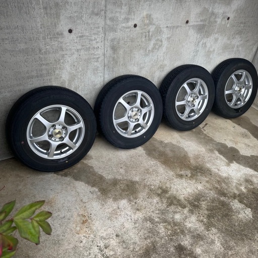 155 80 R13　アルミホイール付きノーマルタイヤ 4本組