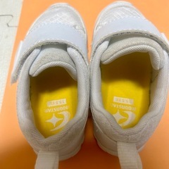 武蔵小杉★ムーンスター 子供靴 ゲンキ・キッズ 白 上履き 上靴 外履き 15.5cmの画像