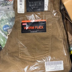 【早い者勝ち！新品未開封】★EDWIN（エドウイン） エドワイン EDWIN #EDWIN WARM FLEX KHAKI114 （カーキ）の画像