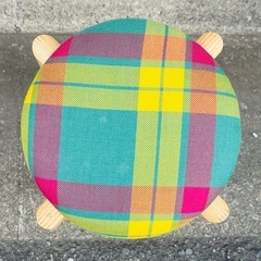 TAKUMI 匠工芸 マッシュルームスツール チェック柄 木製スツール ポストモダン 伊勢丹カラー mushroom stool wooden stool colorful stoolの画像