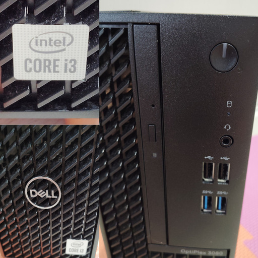 【整備済】DELL OptiPlex 3080 i3-10100 本体、電源ケーブルのみ