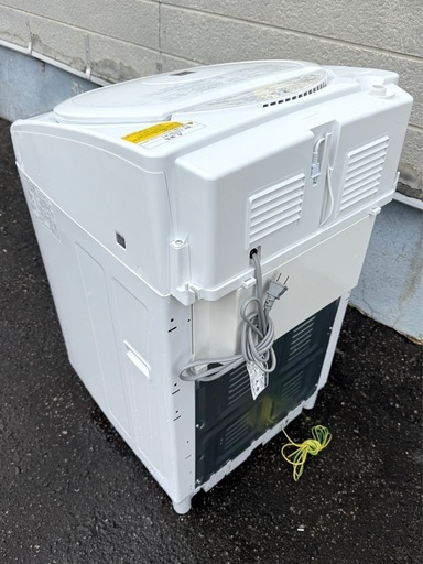 札幌市内配送可 美品 20年製 SHARP シャープ 縦型洗濯乾燥機 ES-TX8D-W 洗濯8kg/乾燥4.5kg 穴なしサイクロン