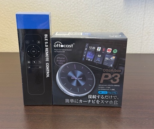 【新品未開封】オットキャスト OttoAibox P3 CarPlay Ottocast リモコン付