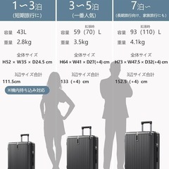 【新品未使用】キャリーケース 機内持ち込み スーツケース 拡張機能付き Mサイズ 白 静音の画像