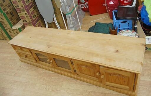 若干訳あり格安品 カントリー調 テレビボード 幅180×奥45×高42cm 木製 引出・扉収納付き テレビ台 TV台 TVボード 札幌