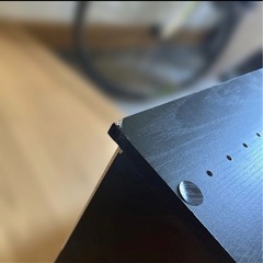 ニトリ木製ラック 扉付き 黒 3段の画像