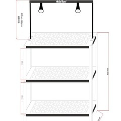 Metal Grow 幅900mm 3段植物ラックプラントラック 植物棚 アイアン  植物ラックの画像