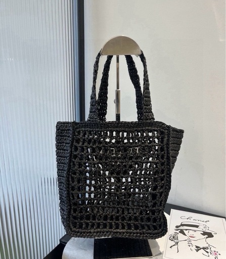 プラダPRADAトートバッグかごバッグブラック新品レディース