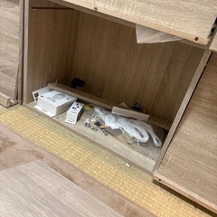 【受け渡し予定者決定
】【0円】大型収納BOX2点セット／ナチュラルブラウン／娘の洋服収納に使用の画像