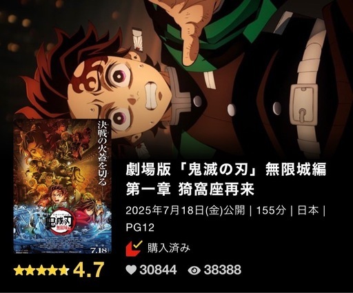 映画チケット　劇場版「鬼滅の刃　無限城編第一章　窩座再来」