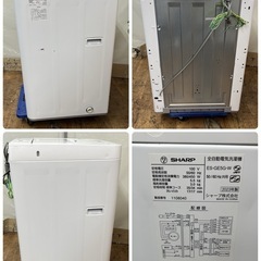 【🐤買取市場 1年保証 ジモティー限定特別価格】S221 ⭐ 2023年製の高年式♪ SHARP / シャープ 洗濯機 （洗濯5.5㎏) ES-GE5G ⭐ 動作確認済 ⭐ クリーニング済の画像