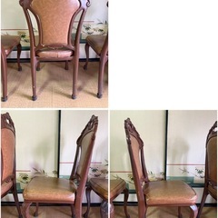 【GO-1782】ダイニングチェア アンティーク風 3脚セットの画像