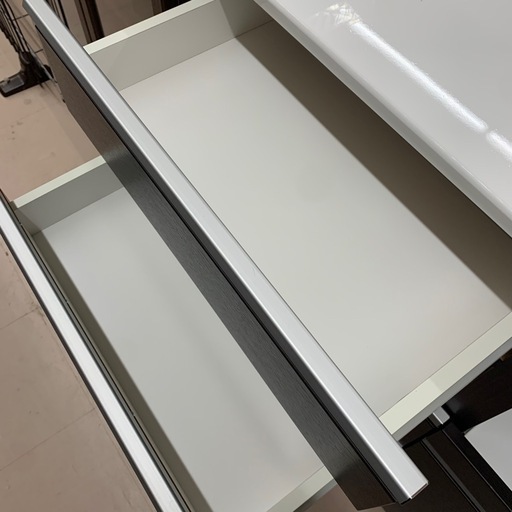 美原店 ニトリ キッチンカウンター レジューム レンジ台 食器棚 ダークブラウン　ミドルレンジボード