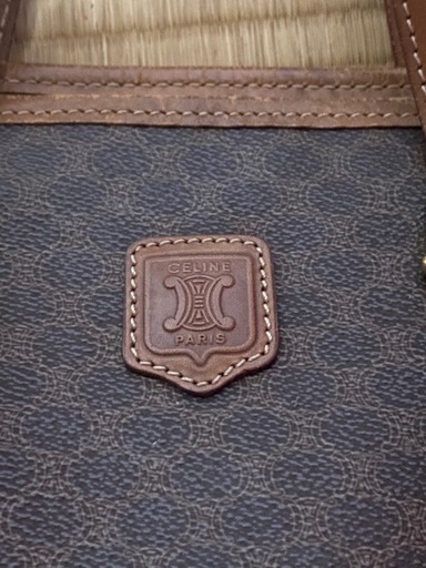 【ヴィンテージオールド】CELINE トートバッグ マカダム トリオンフ 極美品 セリーヌ ハンドバッグ マカダム ゴールド金具 オールド 