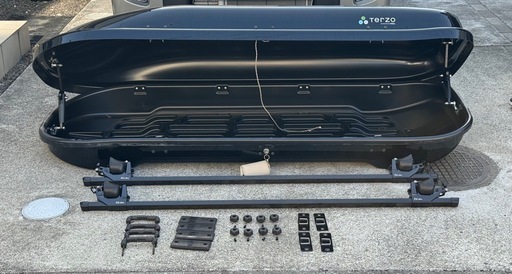 TERZO ルーフボックス ベースキャリア 雨どいタイプ ルーフレールタイプ 両方設置可能 美品