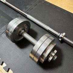 バーベルシャフト&ダンベルシャフト&プレートセットの画像