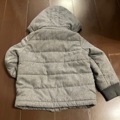 ミキハウスPiCNiC グレー フード付き中綿コート 100cmの画像