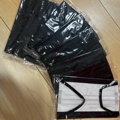 【新品未使用】黒マスク 個包装  の画像