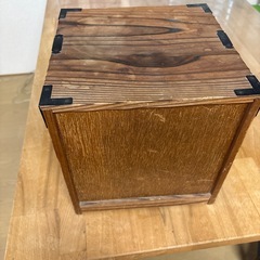 和小物　　木製2段　収納箱の画像