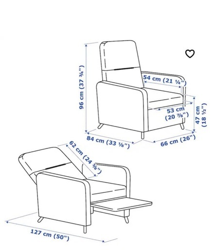 A2417?激安‼️ IKEA GISTAD ジースタード リクライニングチェア?