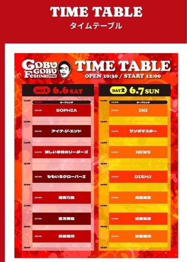 ごぶごぶフェスチケット　6月6日(土) Ａブロック
