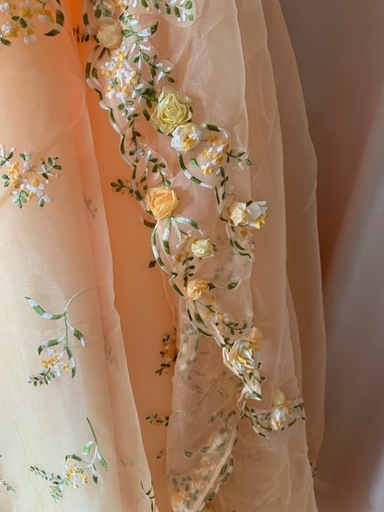 花柄刺繍 オーガンジー ドレス 9号　新品未使用