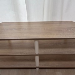 【美品】山善システムラックコーナーテレビ台　オークカラーの画像