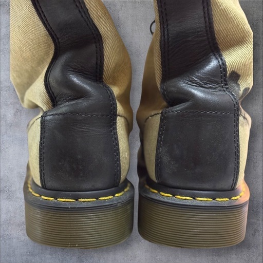【美品】Dr.Martens キャンバス 14ホール オイルレザーブーツ UK8