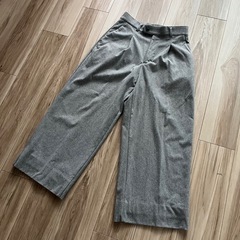 無印良品 ストレッチタックインワイドパンツ Mの画像
