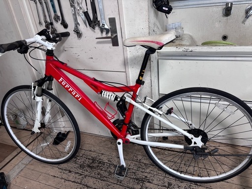 Ferrari マウンテンバイク フルサスMTB レッド ホワイト (くま) 東大阪