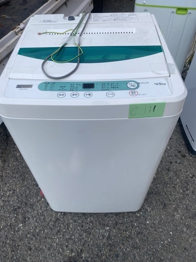 NO C111?福岡市内配送設置無料✨?4.5㎏全自動洗濯機　 YWM-T45G1