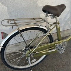 ５J29　　少し小さ目ホームサイクル２２サイズ　カゴ、カギ　が新品です　★自転車専門店の中古車です★　【消費税込み・防犯登録６００円込みの画像